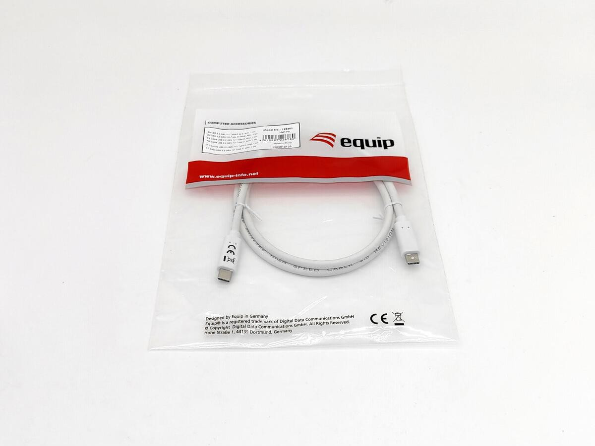 Equip USB 3.2 Gen 1x1 Type-C naar Type-C kabel, 2.0 meter, zwart