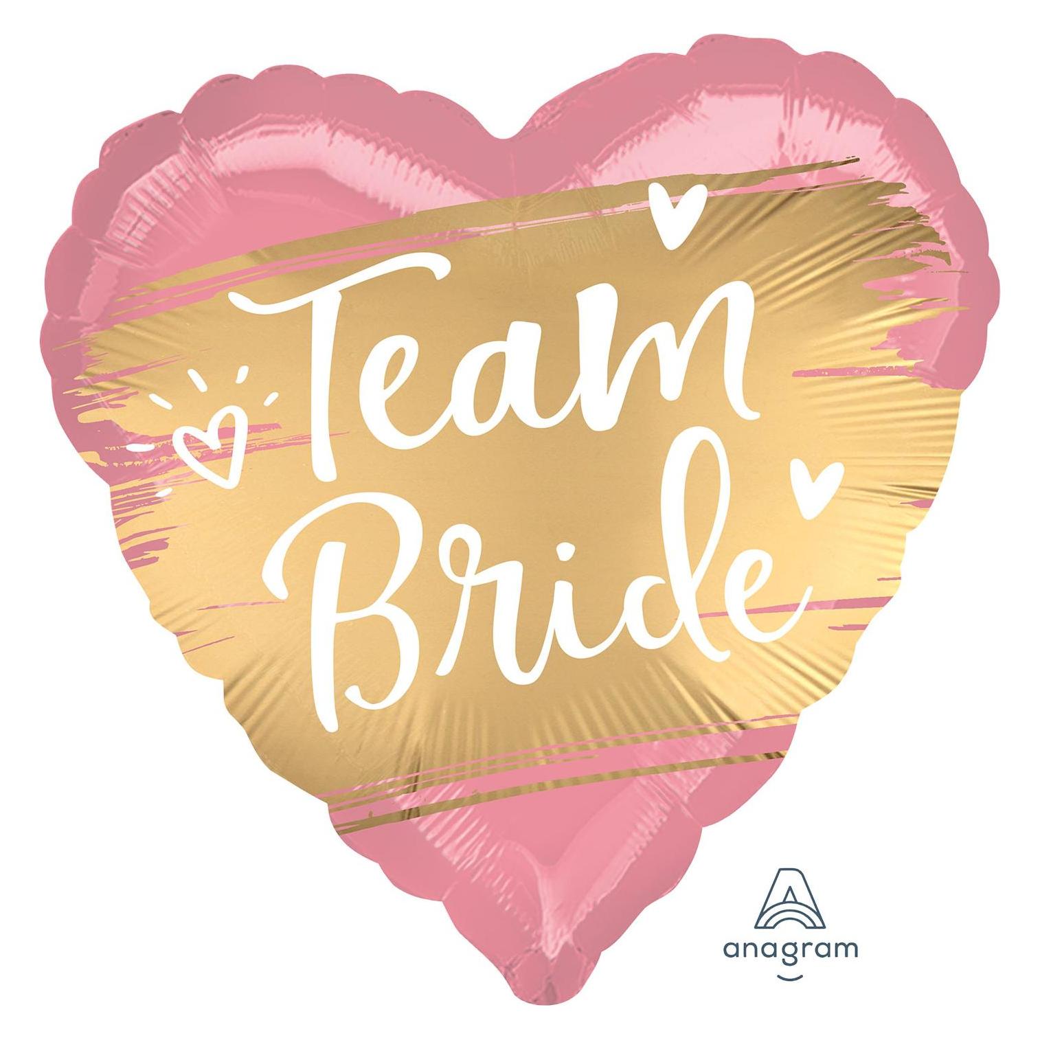 Anagram Standard Satin Gold Team Bride Folienballon verpac (5x) (4176101)