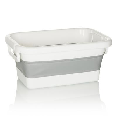Faltbare Wanne / Behälter, CLEAN SILW Kunststoff grau/weiß hjh OFFICE