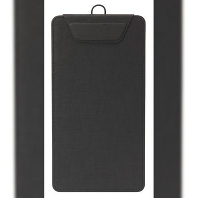 SIGEL KB102 Klemmbrett DIN lang schwarz, mit Aufstellfunktion, stabiles, stylisches Clipboard mit Leinenstruktur, leicht abwischbar, für Speisekarten