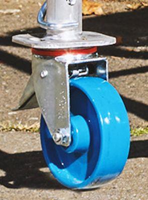 Fahrrollen Satz für Arbeitsgerüst Krause ClimTec, bestehend aus 4 Rollen mit Ø 125 mm