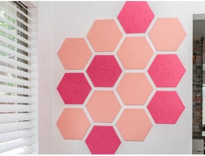 Felt Right Dragonfruit   Sound Dampening Pinnable Tiles