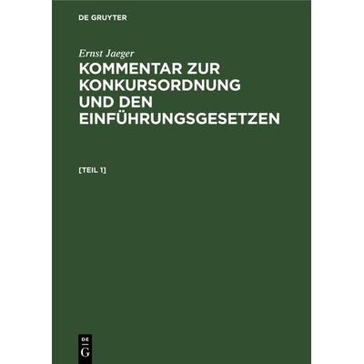 Kommentar zur Konkursordnung und den Einführungsgesetzen mit einem Anhang, enthaltend das Anfechtungsgesetz, Auszüge aus den Kostengesetzen, die