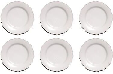 "Abode Homewares Scallop NewWave Melamine Dinner Plate - Cream - 10.5"" - Set of 6"