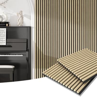 Dovelina Acoustic Soundproof Slat Wall Panels 3D Decorative Wall Paneling