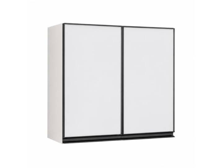 ZDMZR Wandschrank aus Holz, Konkaver Griff, geeignet für Zuhause Geschlossenes Design, Geräuschlose Scharniere, Türrahmen aus Aluminiumlegierung, Leicht zu Reinigen(80x32x60CM/31x12x24IN)