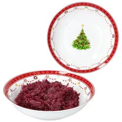2x Weihnachtstraum Servierschale Ø25,5cm 1,3L Porzellan Weihnachten Schüssel