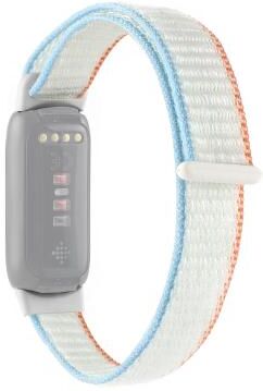 Everyday Crate Fitbit Luxe Nylon Loop Strap Adjustable Replacement Watch Band Breathable Sport Wristband white