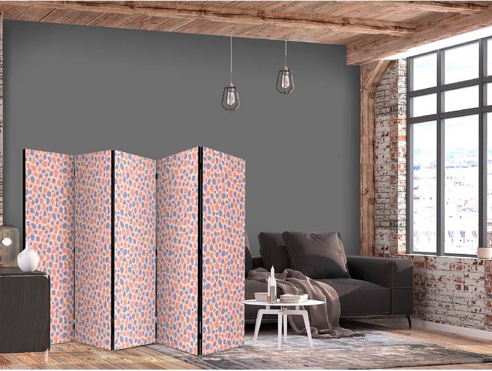 Akustik-Paravent Giraffe Pattern Andere Pink/Pink 225 x 172cm