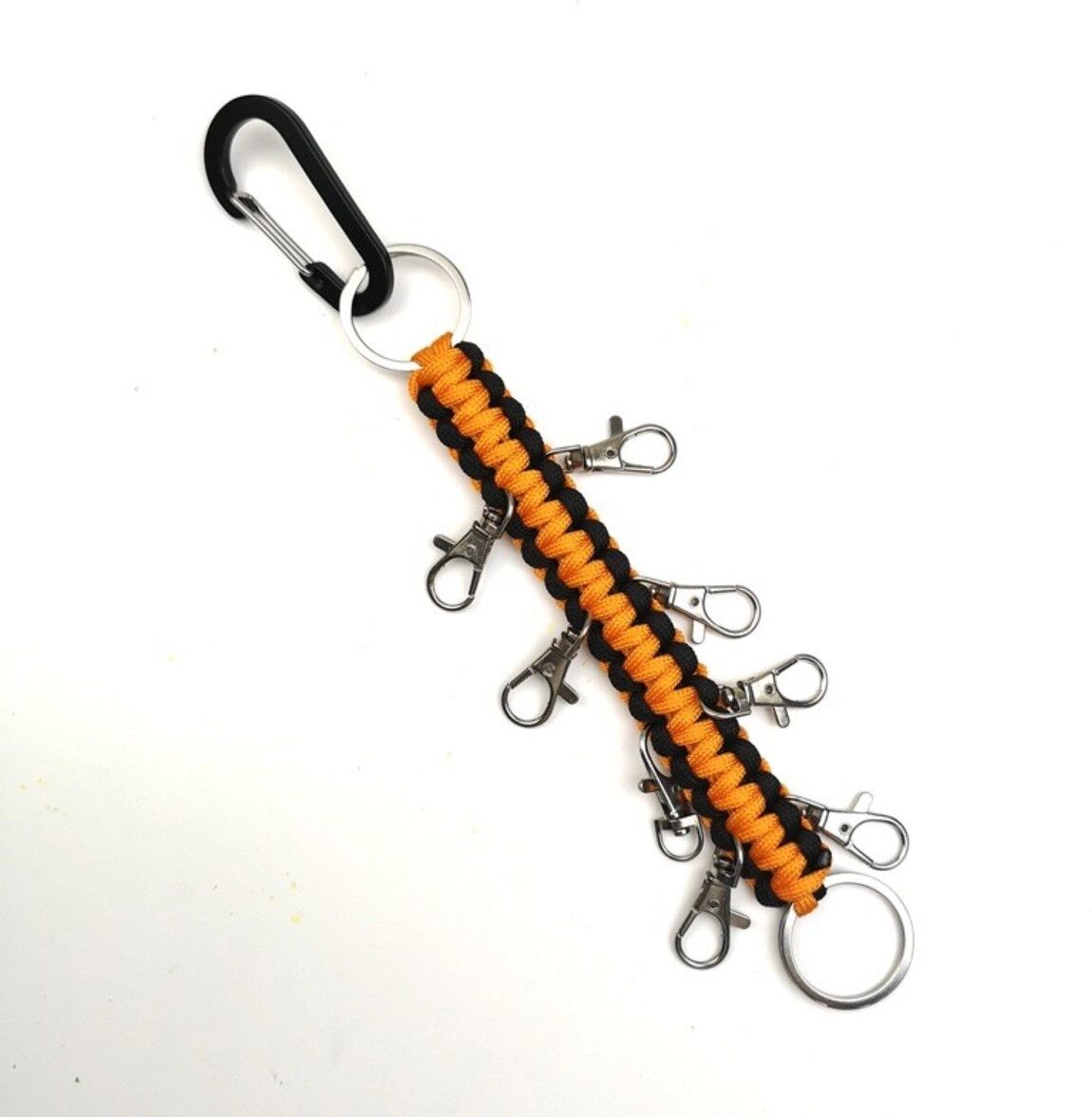 INF Rucksack-Lanyard mit Multi-Rope-Schnalle – Nylon Paracord geflochtenes Schlüsselband für Rucksack-Schnallen und