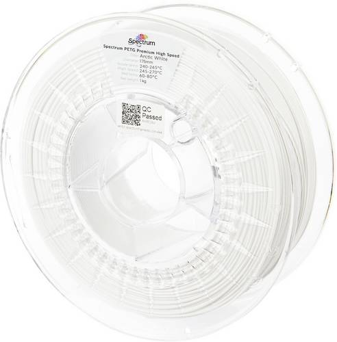 Spectrum Filaments 81538 PETG Premium High Speed Filament PETG Highspeed Filament, chemisch beständig 1.75mm 1000g arctic white