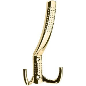 SO-TECH Garderobenhaken Jasmin, 117378, messingoptik / gold, Doppelhaken aus Metall, mit Huthaken