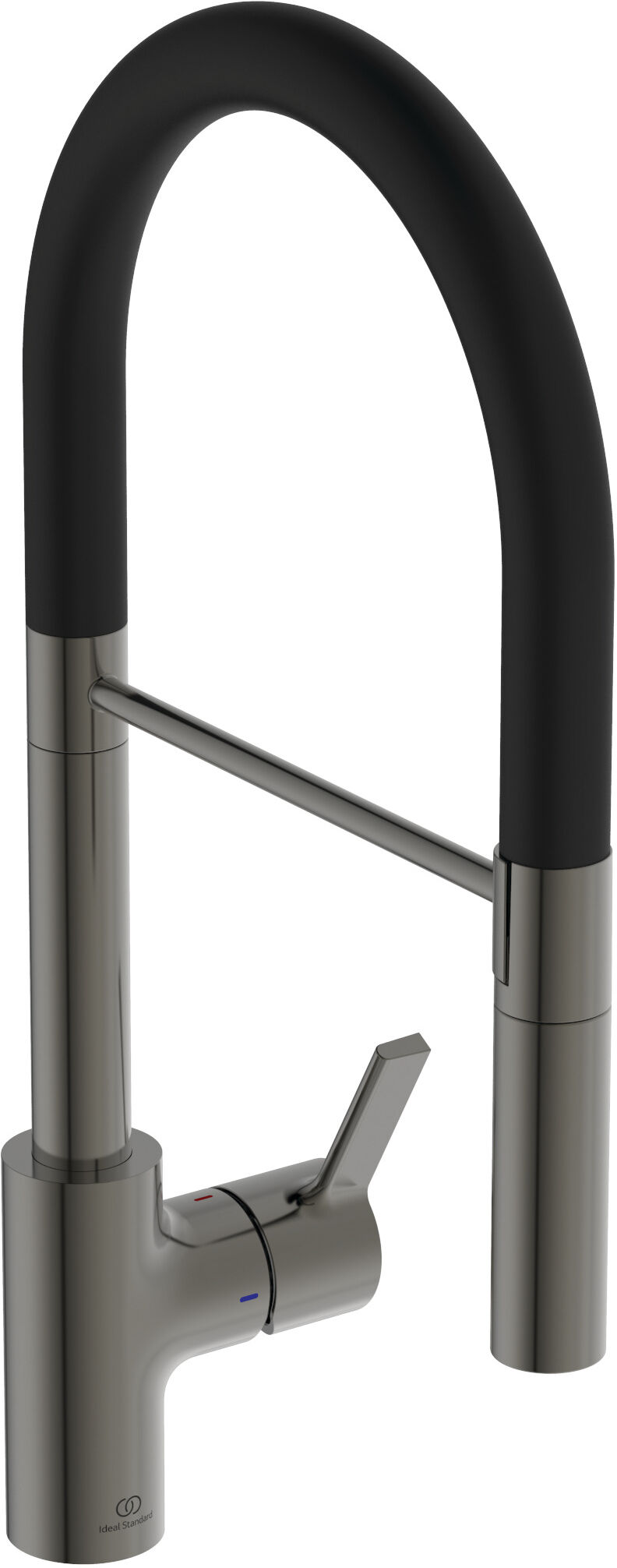 Ideal Standard robinet de cuisine BD417A5 gris magnétique, avec douchette 2 fonctions en métal