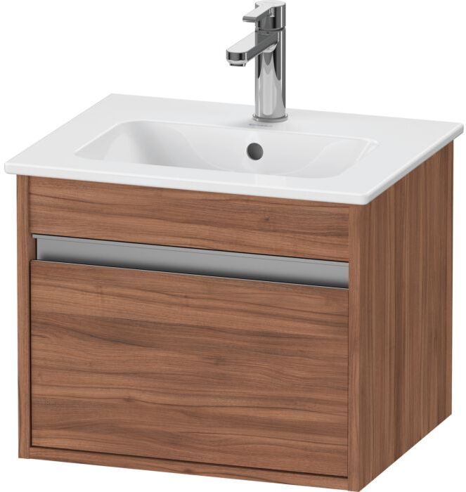 Duravit Ketho Waschtisch-Unterschrank KT640407979 50x41,2x41cm, 1 Auszug, wandhängend, nussbaum natur