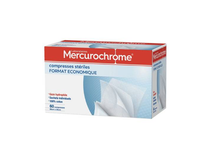 Mercurochrome Pansements Stériles pour Plaies 60 Unités (Lot de 60 Pièces)