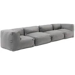 Oviala Business Modulares Wohnzimmer mit 4 Sitzen grau