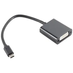 Adapter USB Typ C-Stecker 3.1 > DVI 24+5 Buchse schwarz