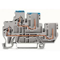 WAGO 870-103 Doppelstock-Basisklemme 5 mm Zugfeder Belegung: L Grau 50 St. Package