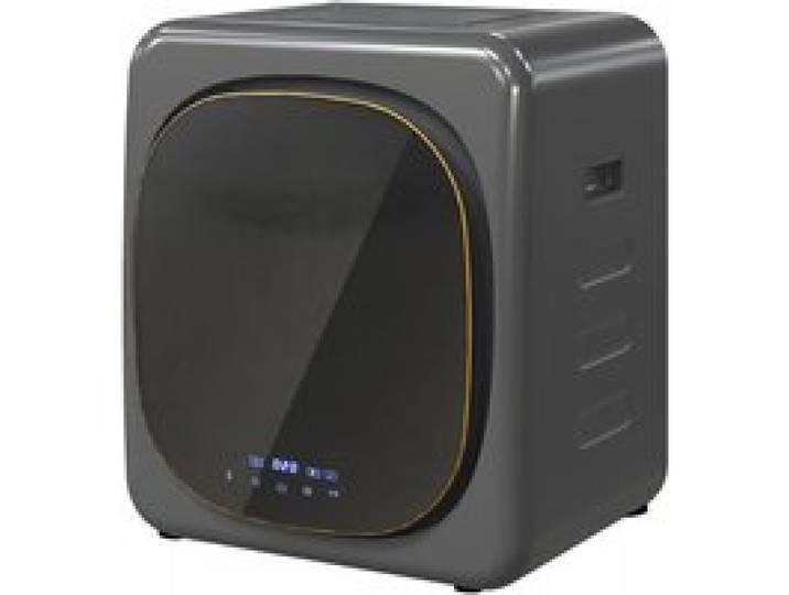Sèche-linge portable 4 kg gris avec écran tactile minuterie et sécurité enfant