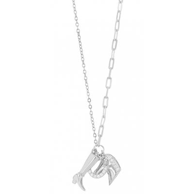 Kette mit Anhänger ADELIA´S "Damen 925 Silber Halskette mit Anhänger unbekannt cm", silber, Halsketten, Damen, Silber 925 (Sterlingsilber)