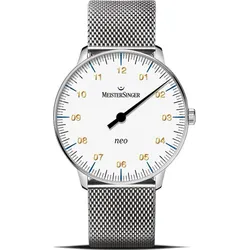 Meistersinger New Vintage Neo NES901G - weiß,silber - 36mm