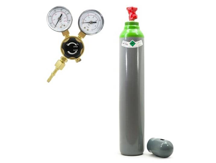 Mix Ar/CO2 Argon Gasflasche Schutzgasflasche Argon mit Druckminderer Argon - 10L 200 Bar Gefüllt + Druckminderer Mini Ar/CO2 BestSchweissen.de für Schweißgas TIG MIG MAG