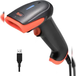 Tera Barcode Scanner 1D CCD Handlich Plug und Play Barcode-Leser SchnellerPräziser Modell 1500C  1 Stück