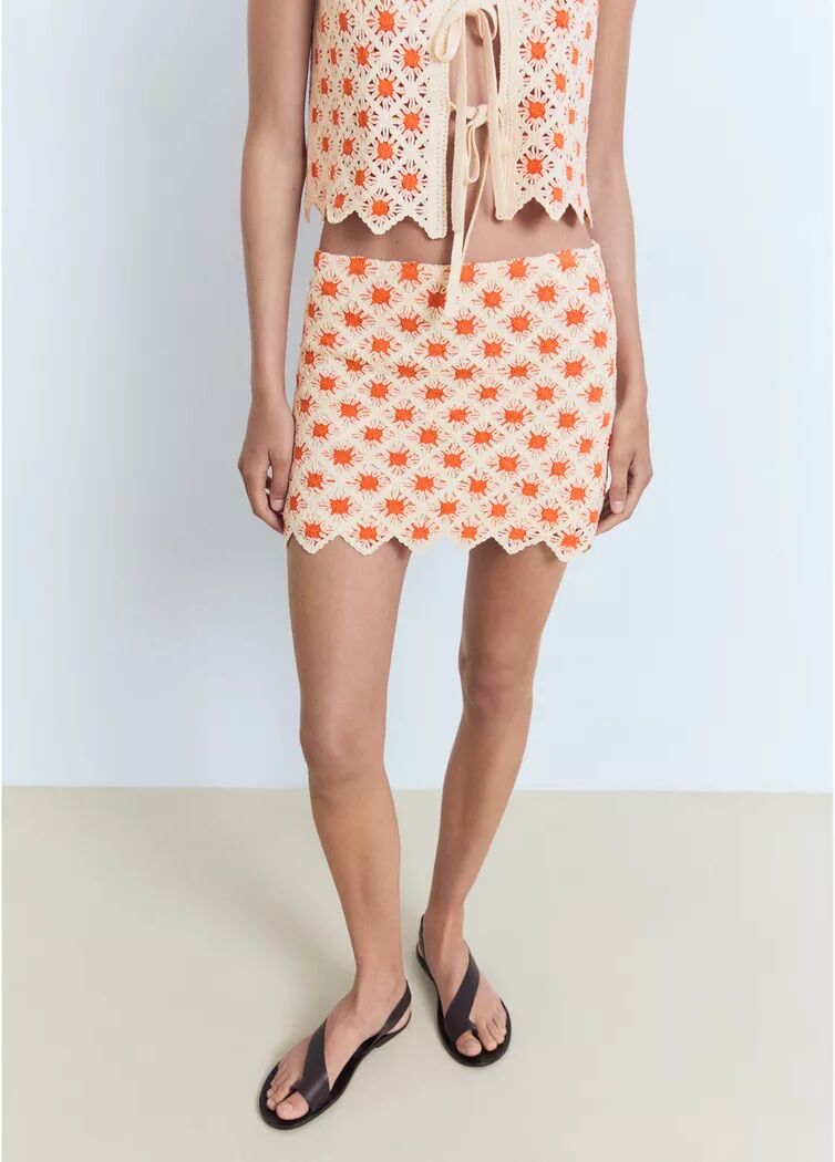 Mango - Rock, für Damen, Orange, Größe S
