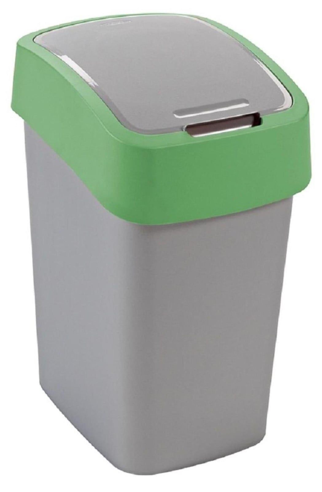 Curver Afvalbak Groen en Zilver 45 liter