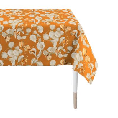 Tischdecke APELT "3400", orange (orange, beige), B:250cm L:150cm, Baumwolle, Polyester, Tischdecken, Tischdecke