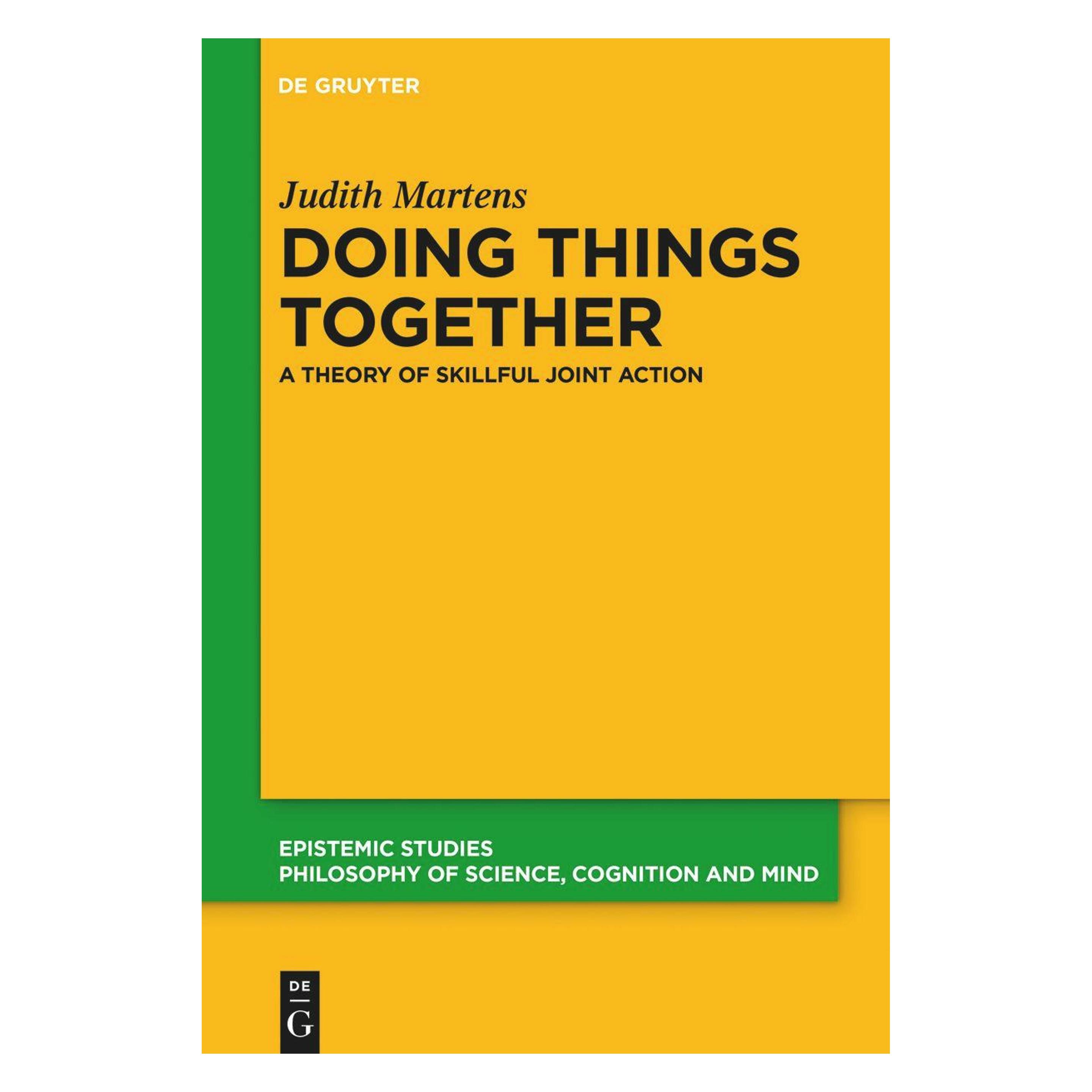 De Gruyter Doing Things Together (Englisch, Softcover, Judith Martens) (56852258)