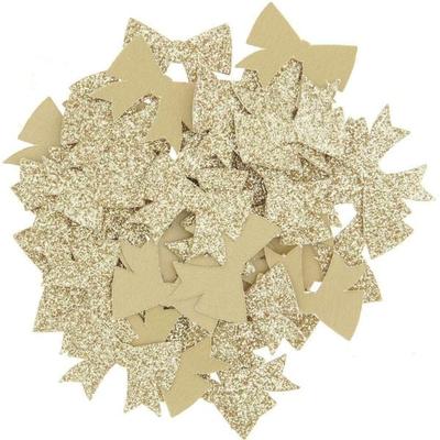Streudekoration Schleifen, Gold Glitzer,
