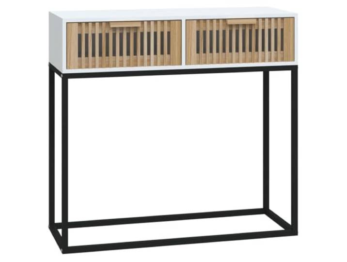 Heofavd Konsolentisch Weiß 80x30x75 cm Flurtisch mit 2 Schubladen
