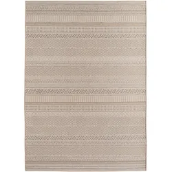 Carpetsale24 Outdoor Teppich Beige 240x340 cm, Wetterfest, ideal für Küche, Balkon, Terrasse, Garten auch Wohnzimmer, Skandinavisches Boho-Design