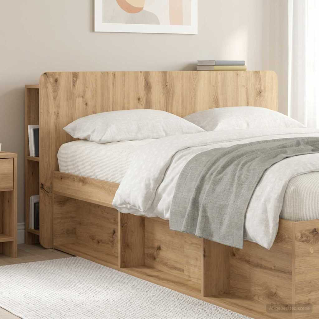 Brayden Studio Double (4'6) Bookcase Headboard Artisan Oak
