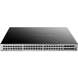 D-Link 52-P LAYER 3 GIGABIT SWITCH (52 Ports), Netzwerk Switch, Schwarz