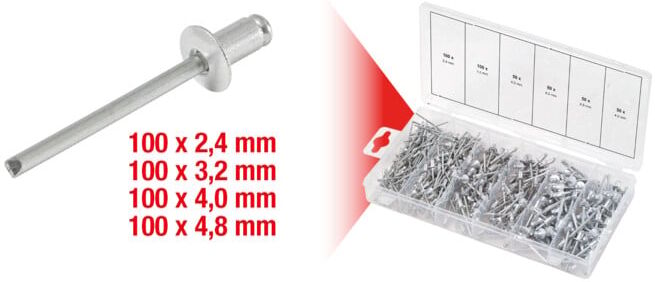Assortiment de rivets KS Tools 400 pcs. (970.0150)