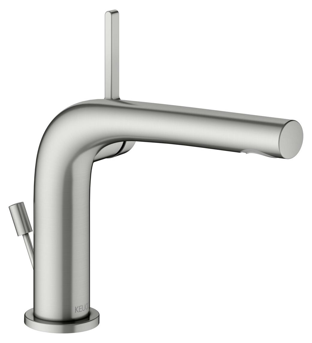 KEUCO EDITION 400 Einhebel-Waschtischmischer 120, mit Ablaufgarnitur, Ausladung 153mm, 51504060002
