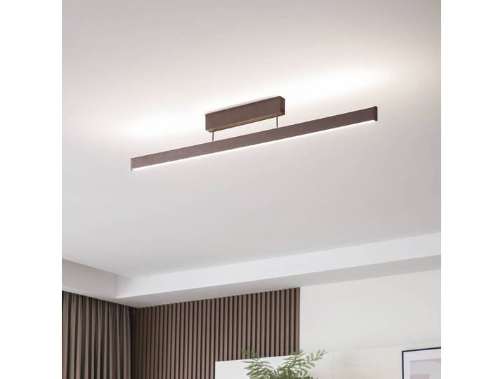 Smart Home Deckenleuchte Mylosh Lucande, dimmbar, braun / rost, für Wohn- / Esszimmer, Aluminium, Modern