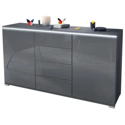 SIDEBOARD Faro Grau Hochglanz