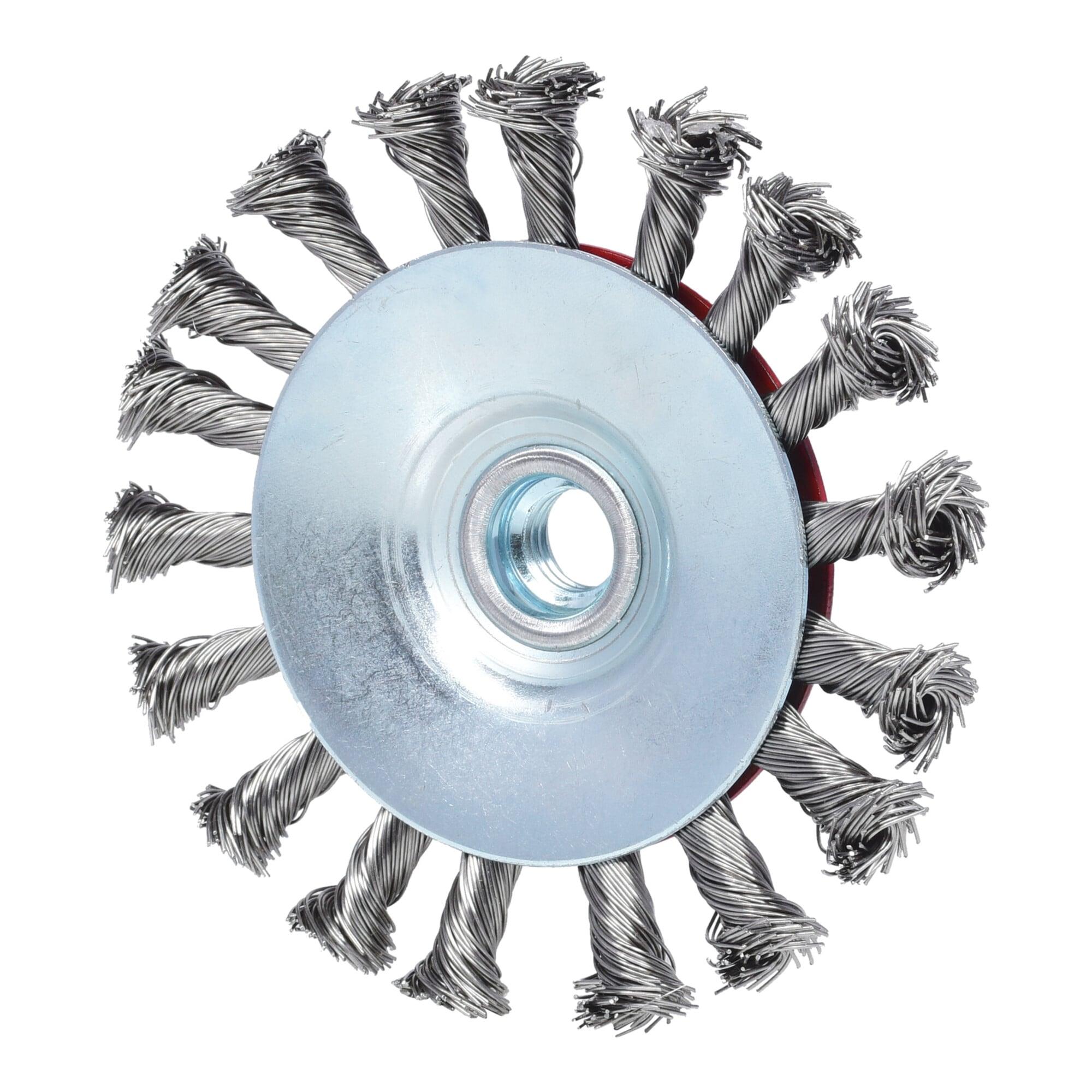 KS Tools Rostfreie Kegelform-Stahldrahtrundbürste, 0,5mm, Ø 115mm (340.0051)