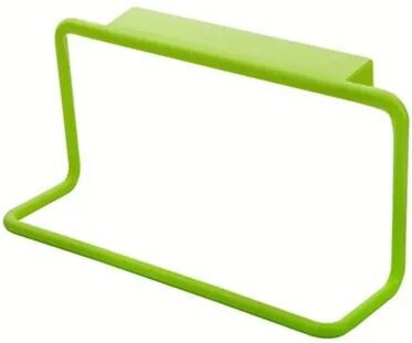 Friendly Fresh Finds Multifunctional Plastic Hanging Towel Rack Kitchen Organizer For Cabinets & Doors green