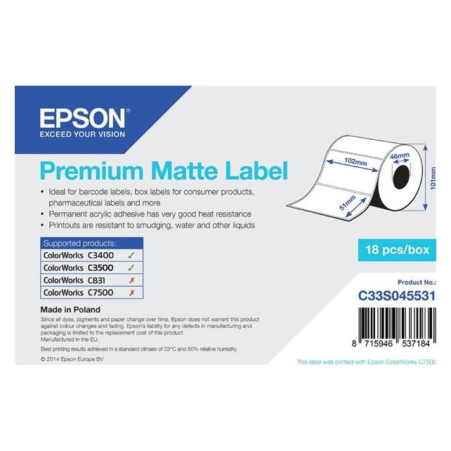 Epson Premium Matte Label - Die-Cut (C33S045531)