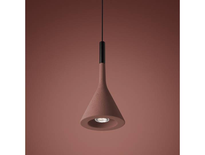 Aplomb Suspension GU10 Red - Foscarini - Cuisine - Design - Béton - À ampoule unique