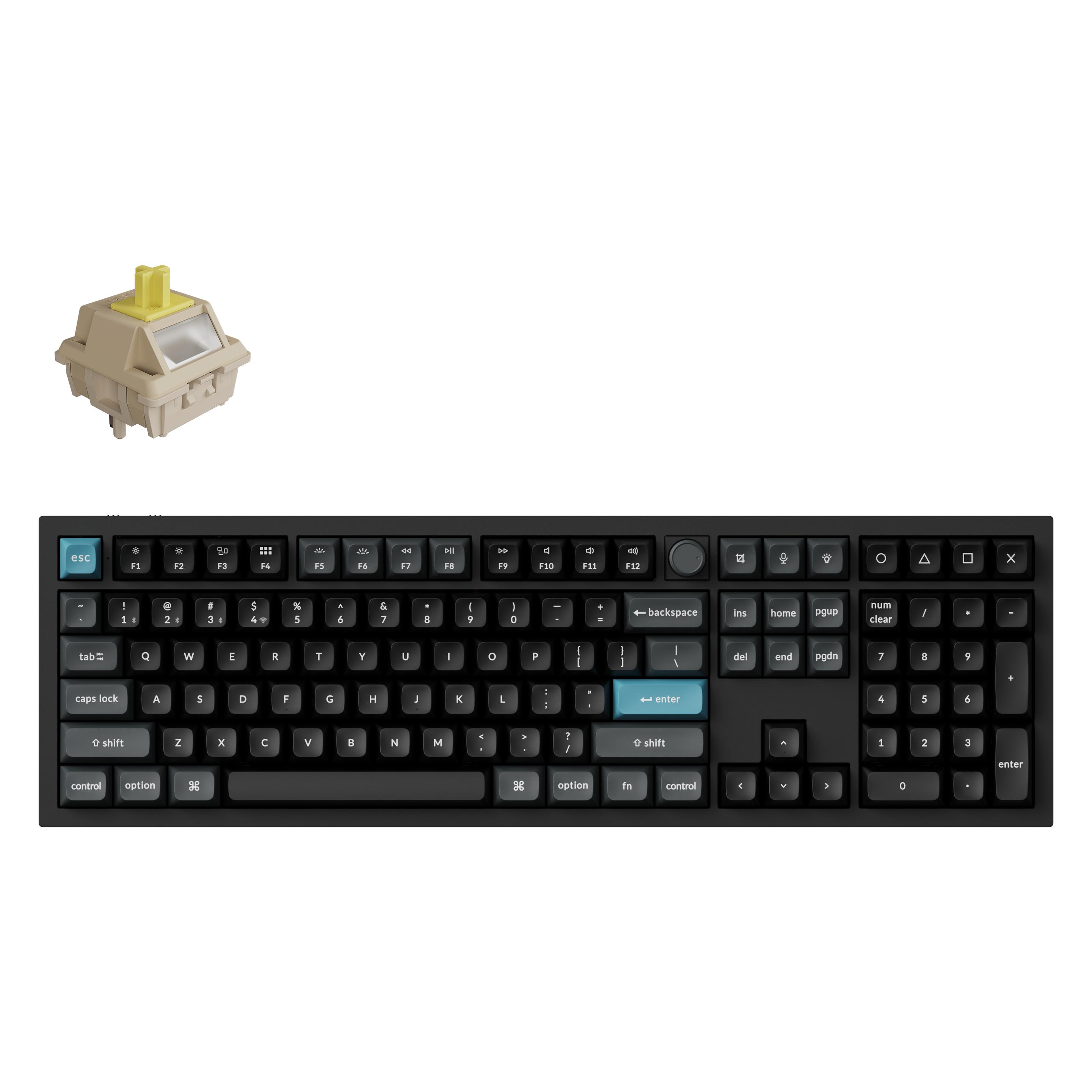 Keychron KEYBOARD WRL Q6 ULTRA/BLACK Q6U-M4 (US, Kabelgebunden, Kabellos) (Q6U-M4)