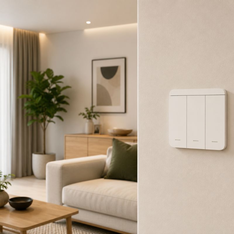 Silumen Interrupteur Mural sans Fil Bouton Triple