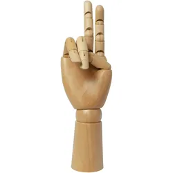 Holz-Hand Glieder verstellbar - Zeichenhilfe für Profis & Anfänger - Höhe 30 cm - Buchsbaum Holzdeko Skizzieren Proportionen Schattierungen üben