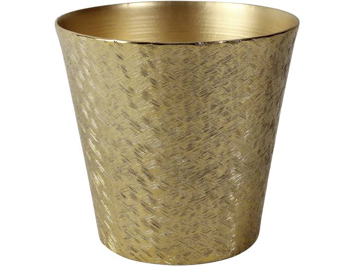 Übertopf Natural - Farbe: gold - Material: Aluminium - Übertopf