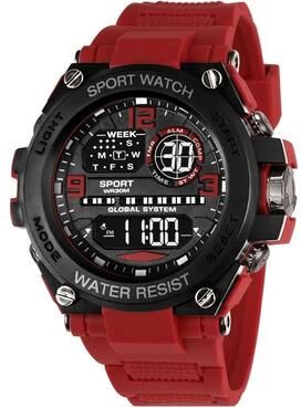 Uplift Picks Mens Digital Sports Watch With Stopwatch And Calendar red