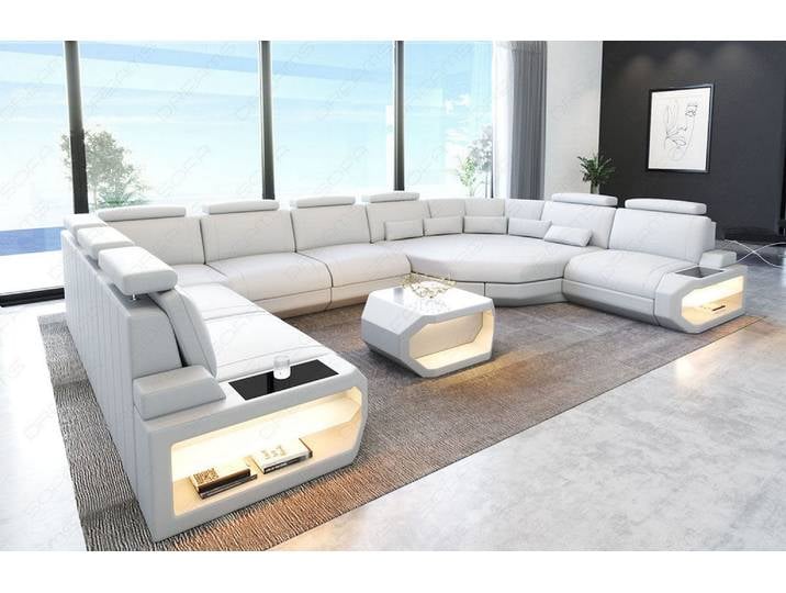 Sofa Asti U-Form in Leder